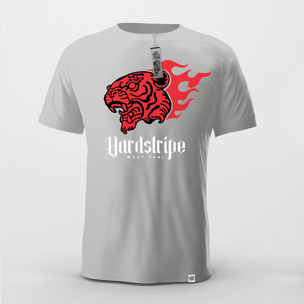 HardStripe Flaming Tiger Muay Thai T-Shirt - Athletic Fit Graphic Tee