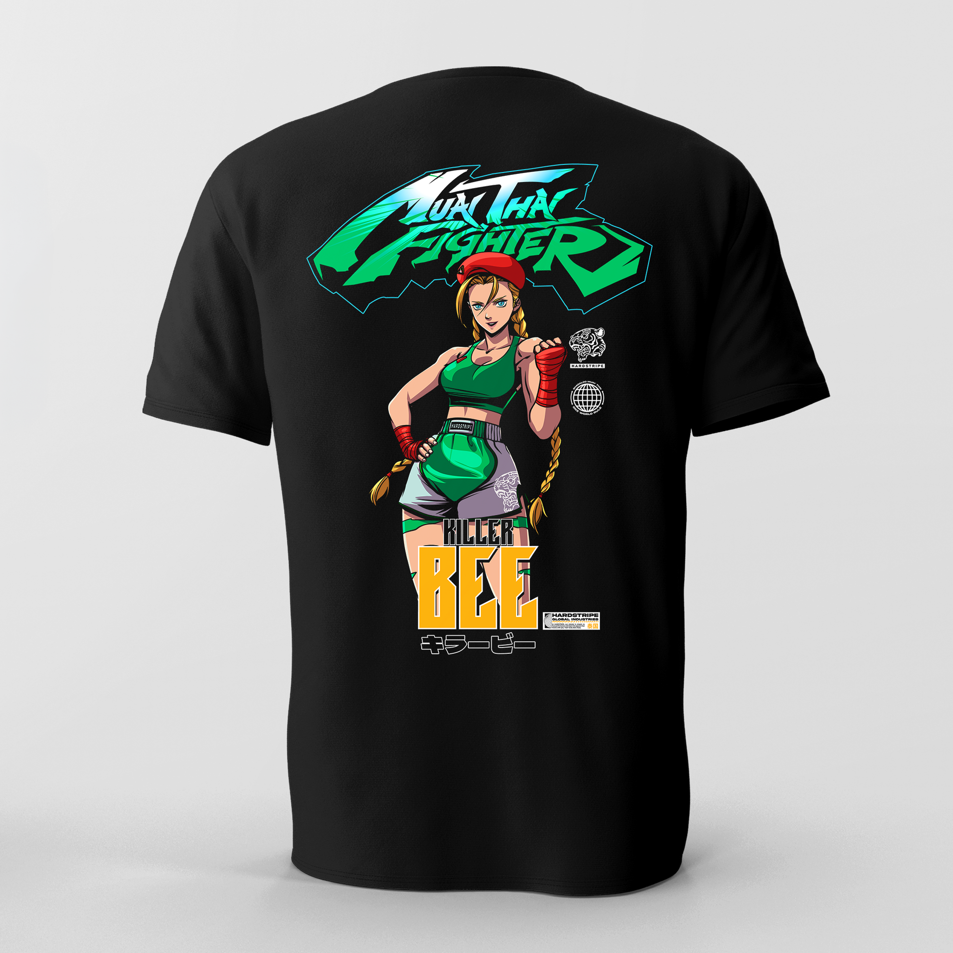 Streetfighter Cammy on back of black shirt