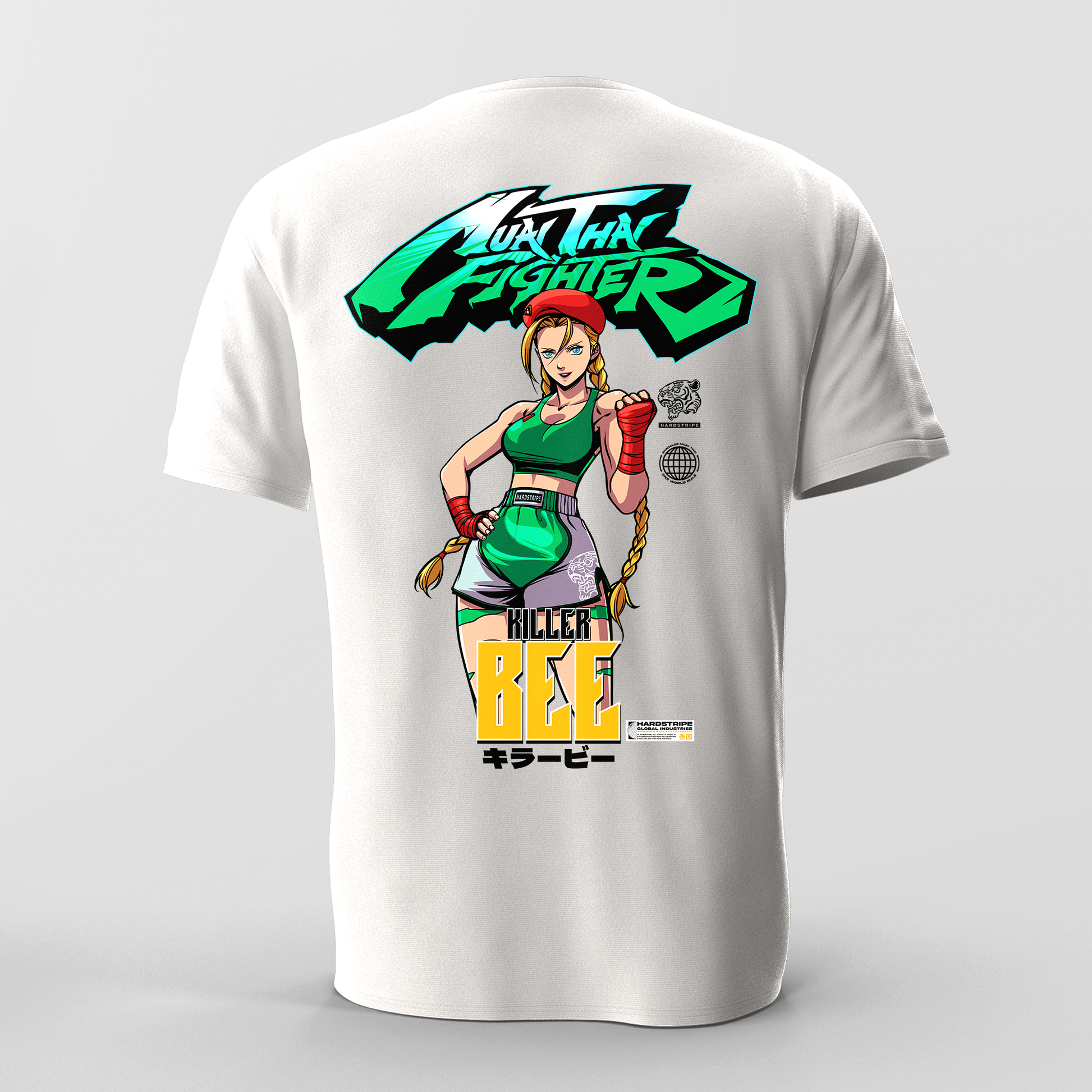 Streetfighter Cammy on back of white shirt