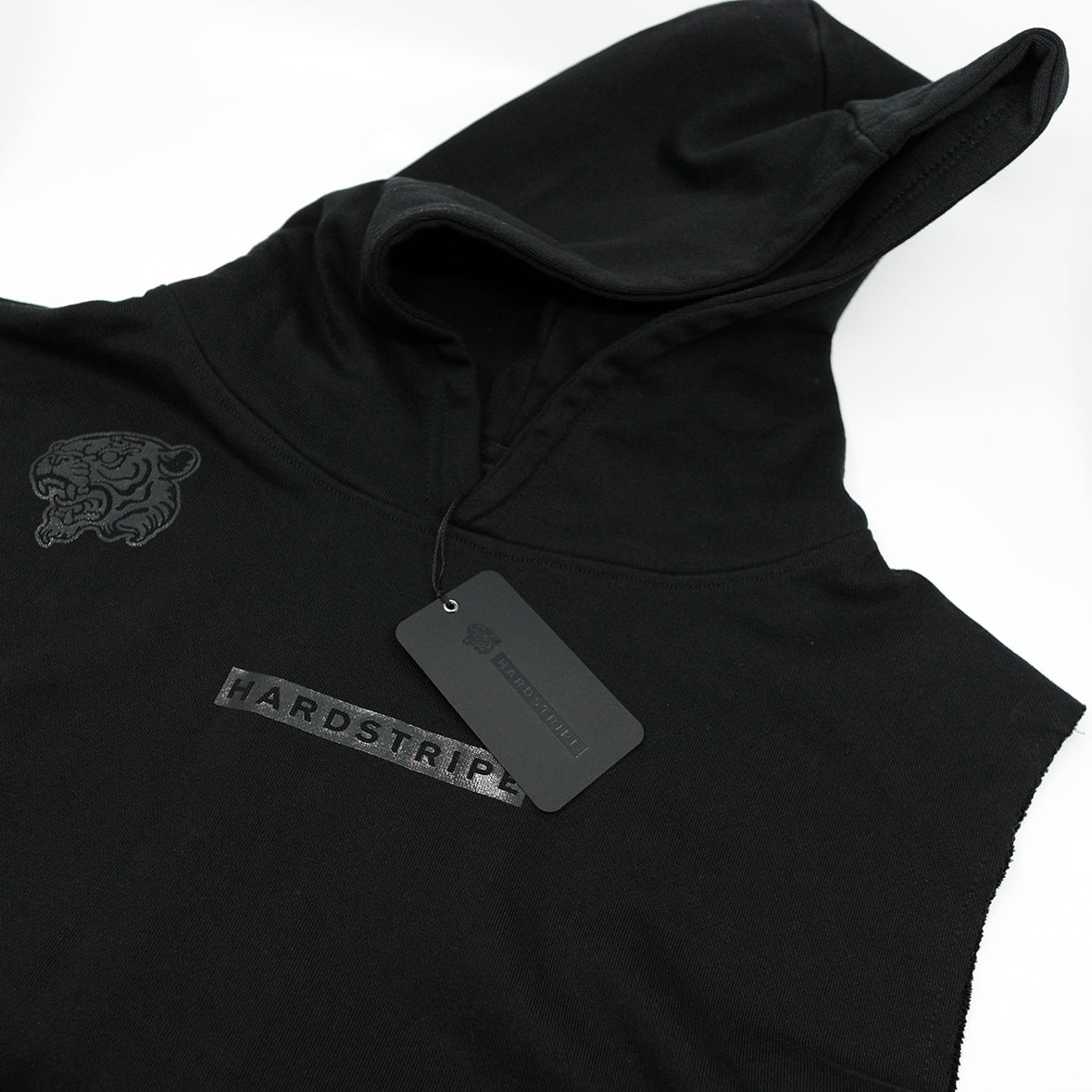 The Walkout - Sleeveless boxy raw cut sleeveless hoodie