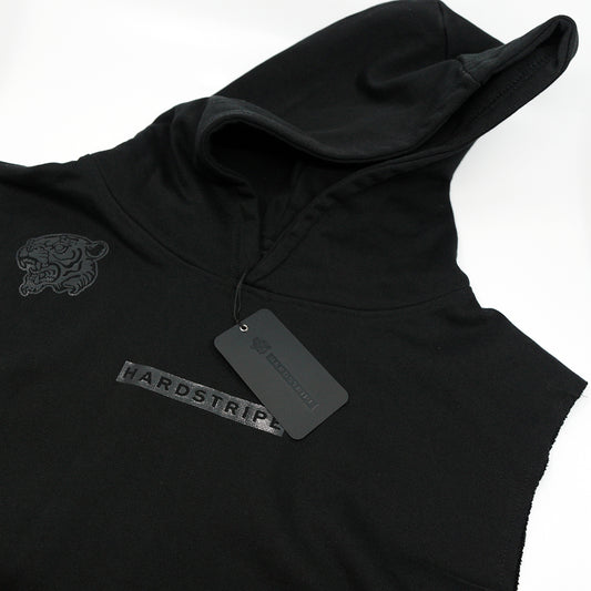 The Walkout - Sleeveless boxy raw cut sleeveless hoodie