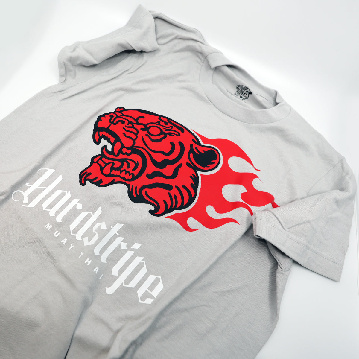 HardStripe Flaming Tiger Muay Thai T-Shirt - Athletic Fit Graphic Tee