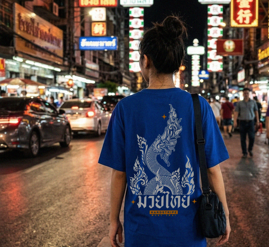 Cropped Drop Shoulder Boxy Fit Muay Thai Tee - NAK