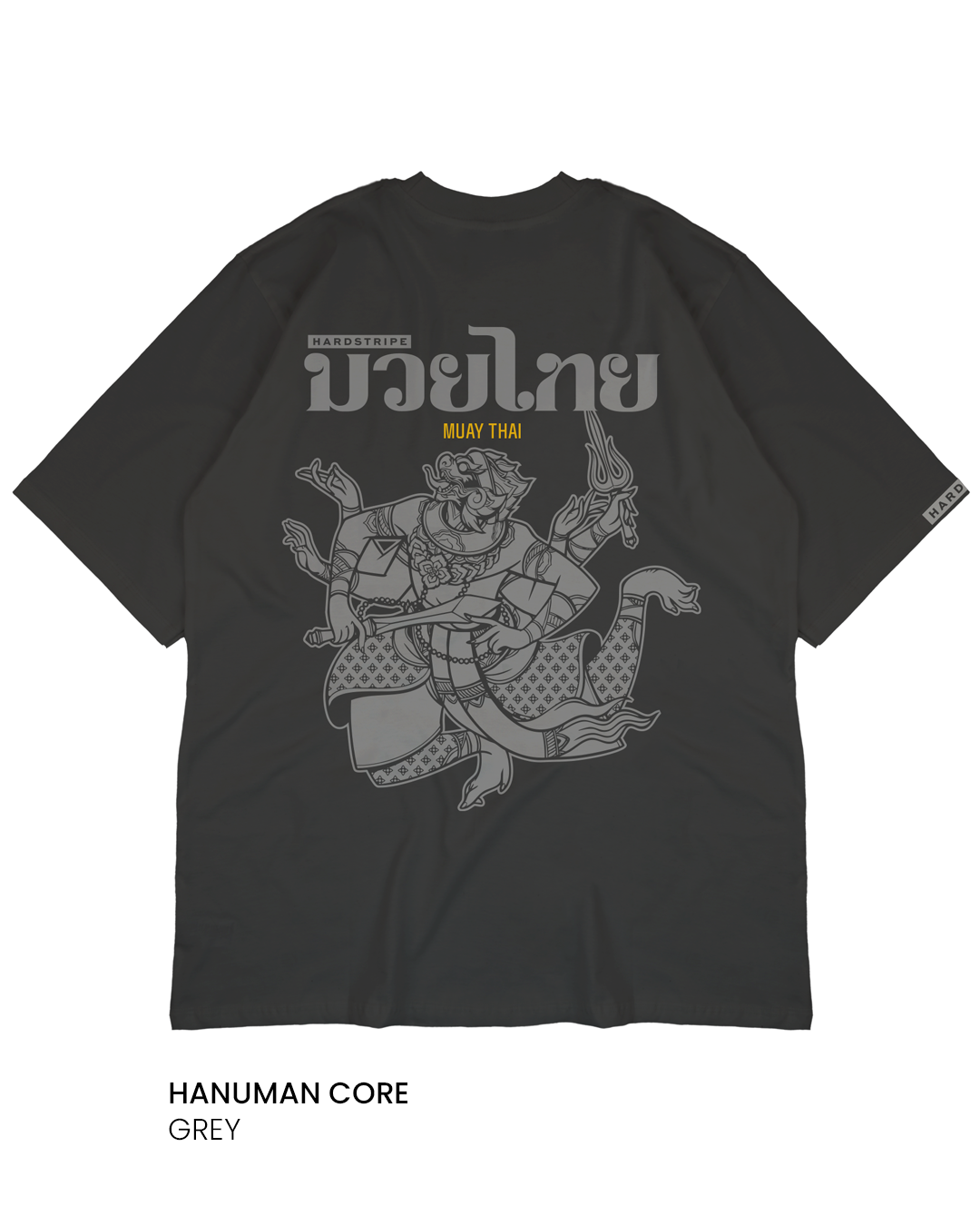 Grey Boxy Fit Muay Thai Street style T-Shirt
