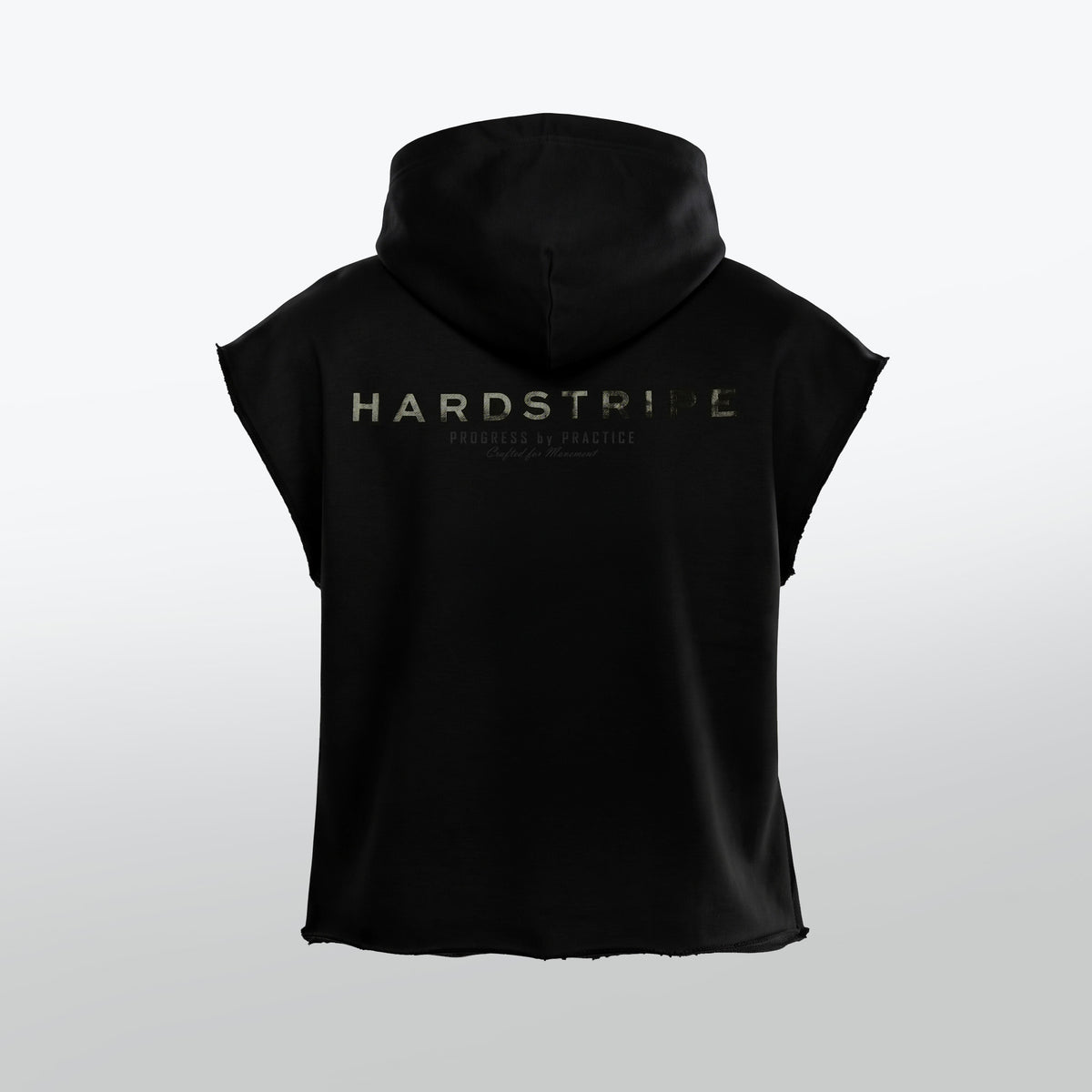 The Walkout - Sleeveless boxy raw cut sleeveless hoodie