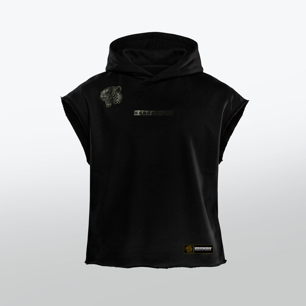 The Walkout - Sleeveless boxy raw cut sleeveless hoodie