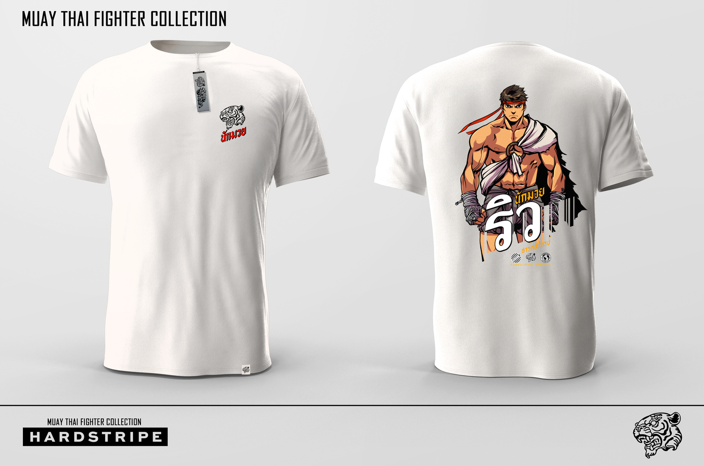 Athletic Fit Muay Thai T-Shirt - Ryu Hardstripe