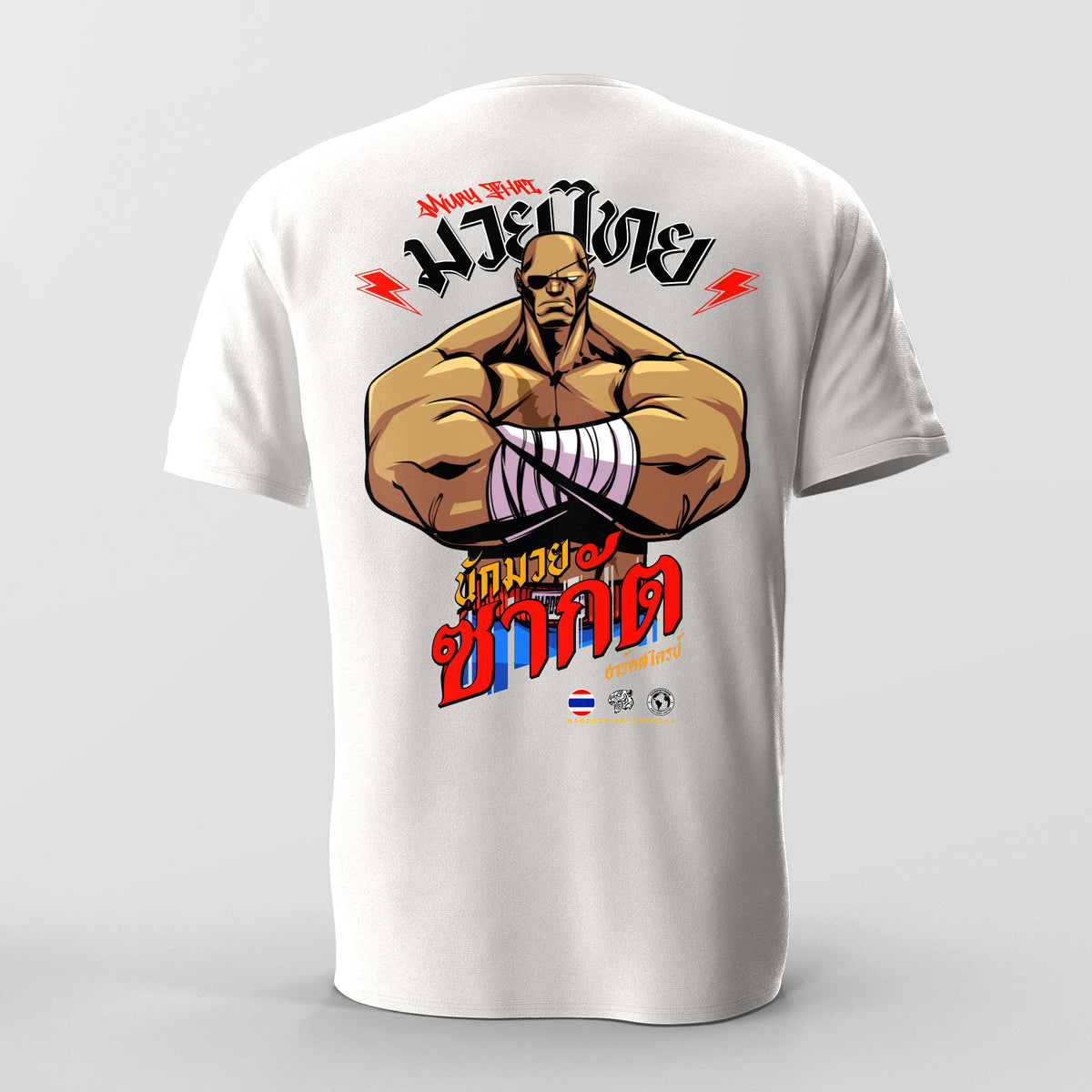 Athletic Fit Muay Thai T-Shirt - Muay Thai Fighter Hardstripe