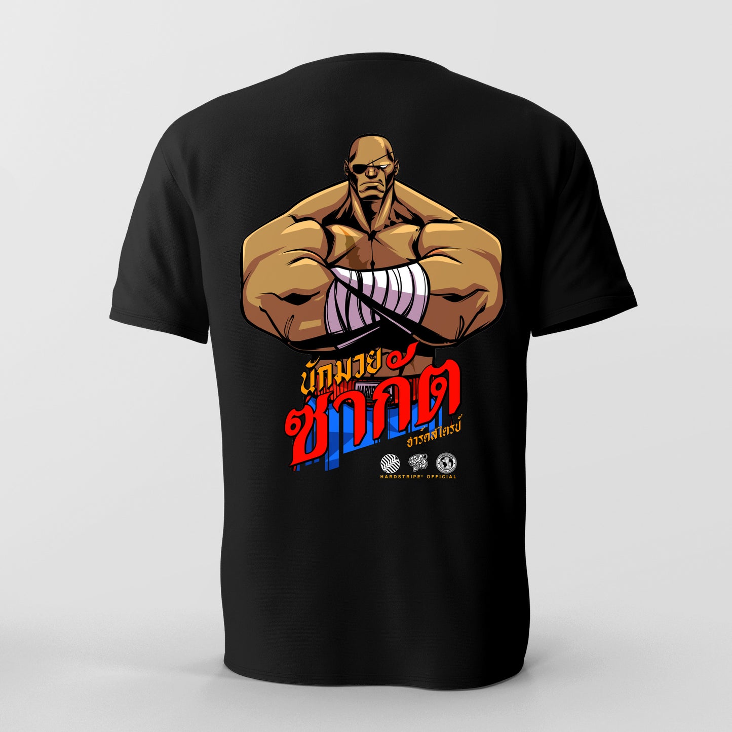Athletic Fit Muay Thai T-Shirt - Muay Thai Fighter Hardstripe