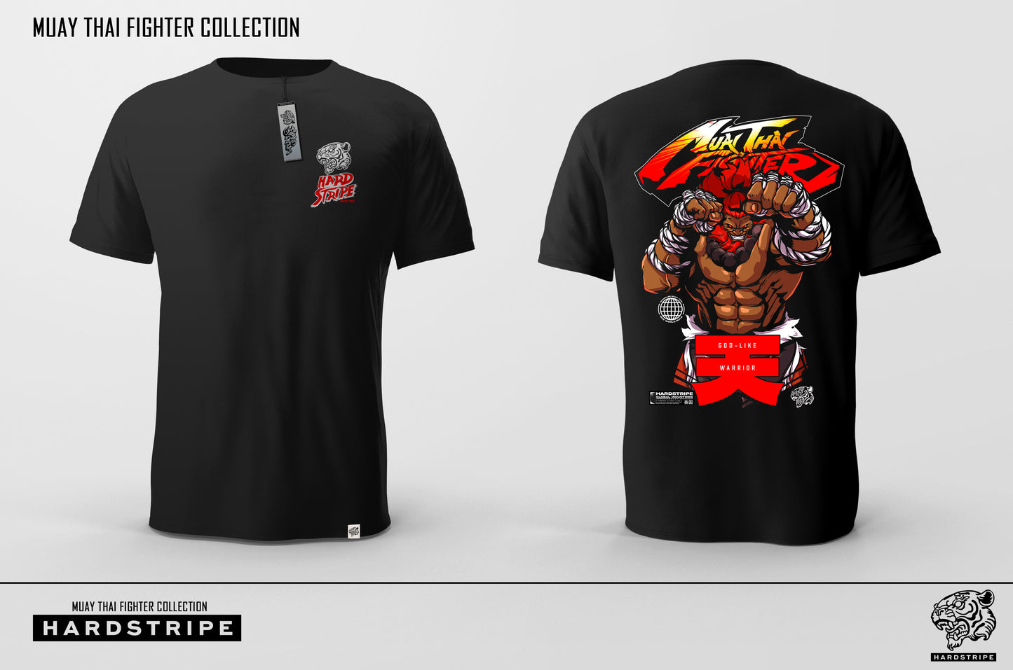 Athletic Fit Muay Thai T-Shirt - Oni Hardstripe
