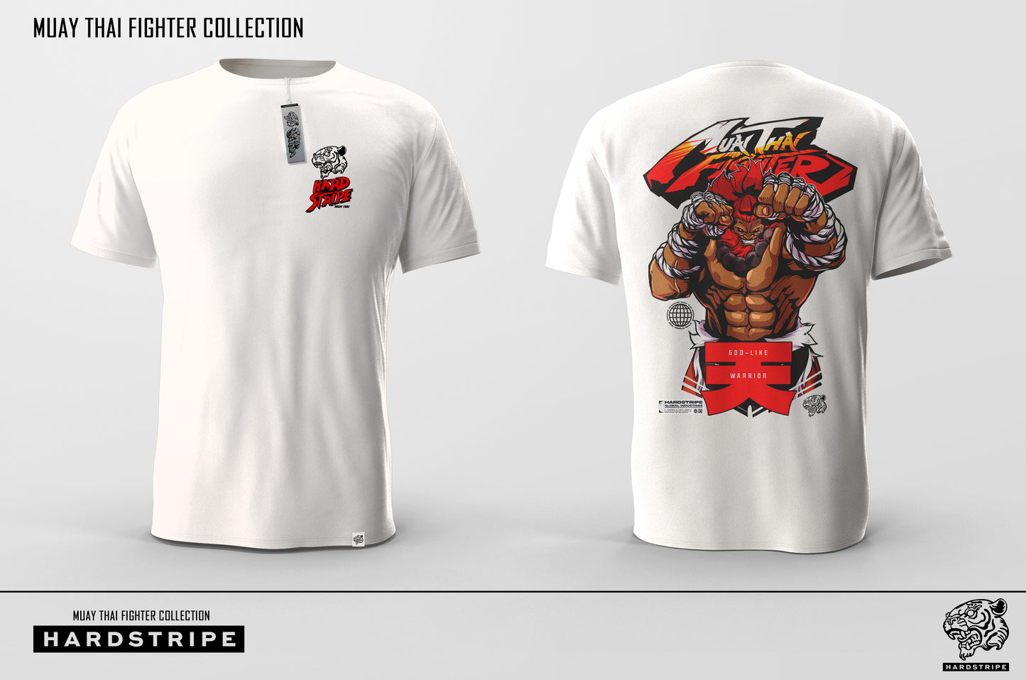 Athletic Fit Muay Thai T-Shirt - Oni Hardstripe